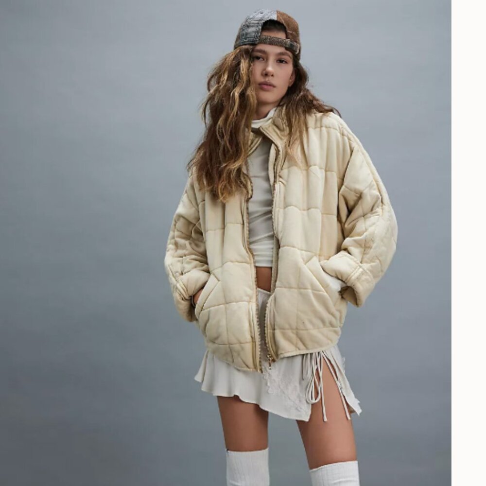 Free People Dolman Quilted Knit Jacket